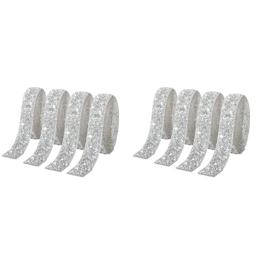 MAYCREATE® 4 Rolls Self Adhesive Bling Rhinestone Strips Diamond Ribbon Glitter Resin Belt Sparkling Stickers Wrap Crystal Roll Wall Decoration DIY Arts Crafts 2PCS MAYCREATE® 4 Rolls Self Adhesive Bling Rhinestone Strips Diamond Ribbon Glitter Resin Belt Sparkling Stickers Wrap Crystal Roll Wall Decoration DIY Arts Crafts 2PCS